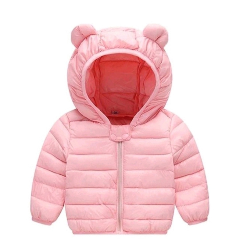 Girls Brand New lightweight light pink bubble jacket